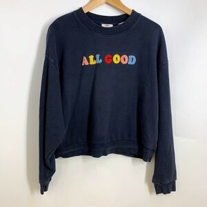 Levis Women's‎ Black Crewneck Sweatshirt All Good Graphic Size M